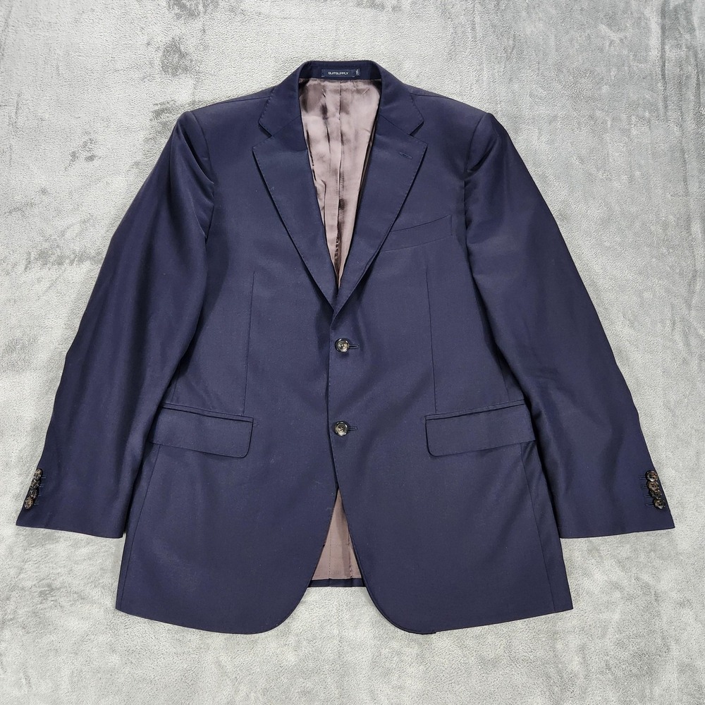 Suitsupply Napoli Jacket Mens 44R Blue Pure Wool Reda 1865 Blazer Sport Coat